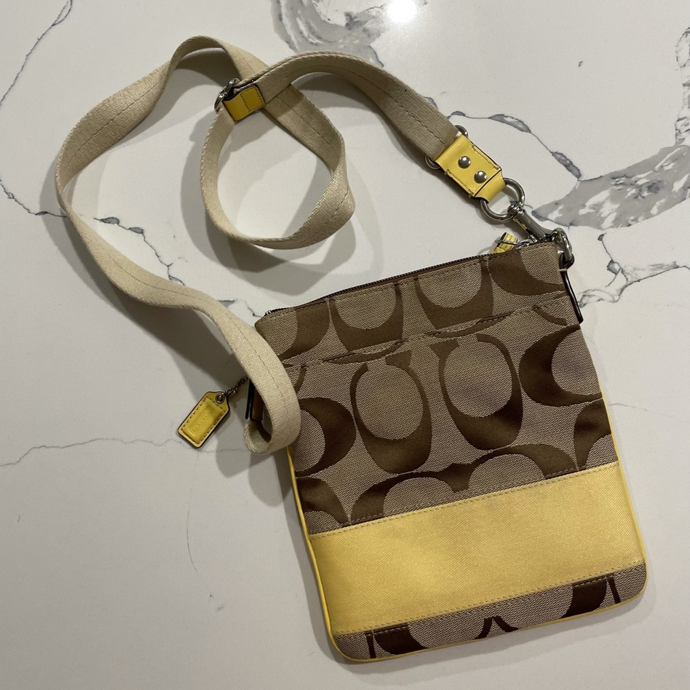 Yellow Crossbody Coach Purse